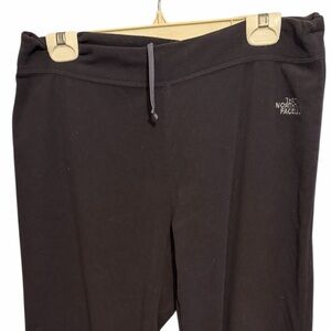 The North Face size large black fleece pants high rise wide leg pull on pant